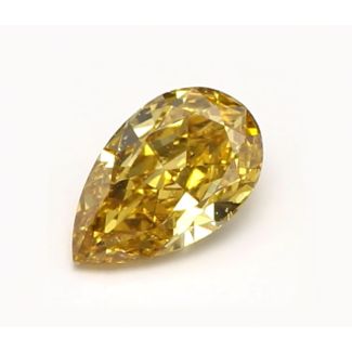 0.19 Carat Pear Fancy Deep Brownish Yellow SI1 - VG GD GIA Natural Diamond