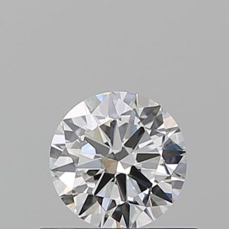 0.51 Carat Round F VVS1 VG EX GIA Natural Diamond