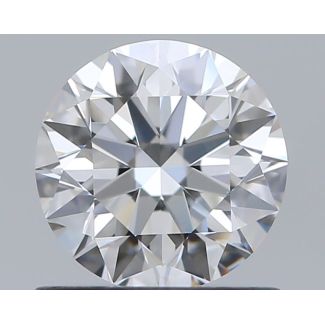 0.86 Carat Round F VVS1 EX GIA Natural Diamond