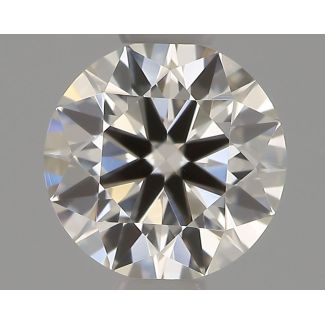 0.51 Carat Round H VVS2 EX VG IGI Natural Diamond