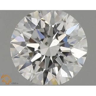 0.35 Carat Round E SI1 EX GIA Natural Diamond