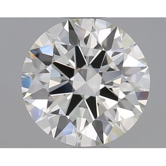 0.73 Carat Round H VVS2 EX IGI Natural Diamond