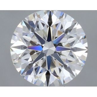 0.44 Carat Round F VS1 EX GIA Natural Diamond