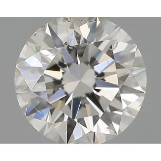 0.30 Carat Round H SI2 EX IGI Natural Diamond