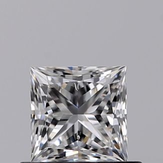 0.51 Carat Princess D SI1 - EX VG GIA Natural Diamond