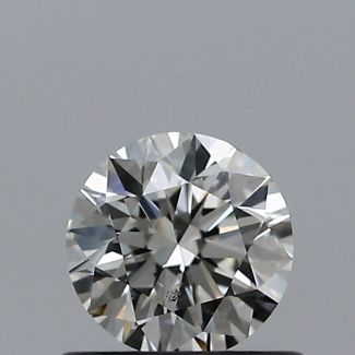 0.50 Carat Round J SI2 EX VG GIA Natural Diamond