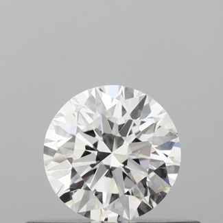 0.36 Carat Round D VVS2 EX GIA Natural Diamond