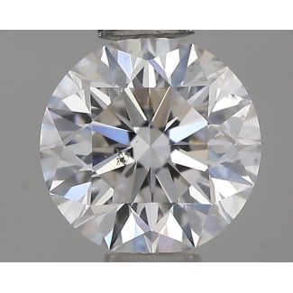 0.44 Carat Round F SI1 EX GIA Natural Diamond