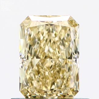 0.76 Carat Radiant Fancy Light Yellow VS2 - EX VG NONE Natural Diamond