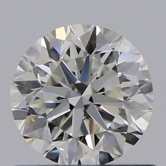 0.61 Carat Round H VVS2 VG EX GIA Natural Diamond