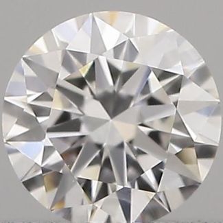 0.21 Carat Round D VVS2 EX GIA Natural Diamond