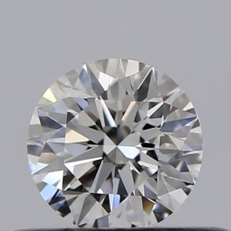 0.31 Carat Round F VVS2 EX GIA Natural Diamond