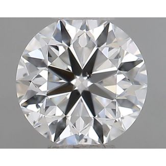 0.51 Carat Round F SI1 VG EX GIA Natural Diamond