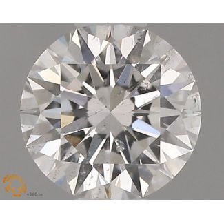 0.37 Carat Round E SI2 EX GIA Natural Diamond