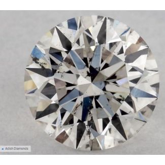 0.55 Carat Round H SI2 EX GIA Natural Diamond