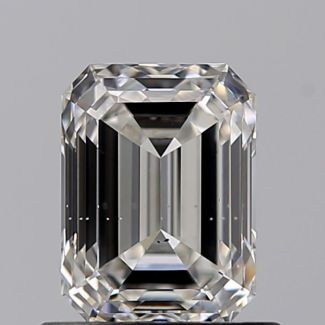 0.81 Carat Emerald H SI1 - EX VG GIA Natural Diamond