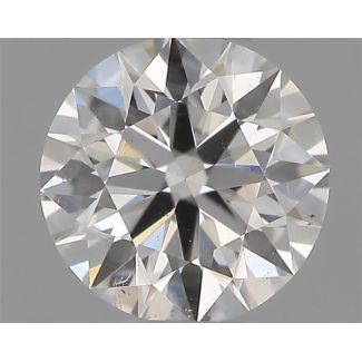 0.34 Carat Round F SI1 EX VG GIA Natural Diamond