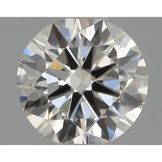 0.37 Carat Round H VVS1 EX IGI Natural Diamond