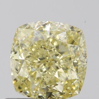 1.01 Carat Cushion Modified Fancy Light Yellow VS2 - VG GIA Natural Diamond