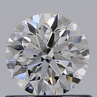 0.60 Carat Round F VS2 VG EX GIA Natural Diamond