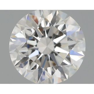 0.52 Carat Round H VVS2 EX GIA Natural Diamond