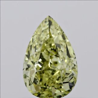 0.41 Carat Pear Fancy Yellow VVS1 - VG GIA Natural Diamond