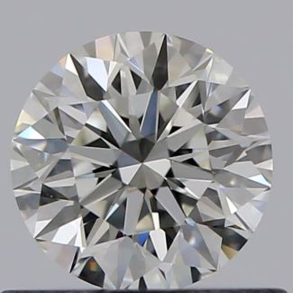 0.50 Carat Round H VS1 EX GIA Natural Diamond