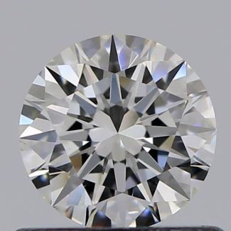 0.53 Carat Round F VVS2 EX GIA Natural Diamond