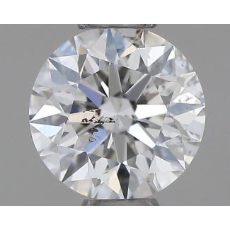 0.40 Carat Round G SI2 EX GIA Natural Diamond