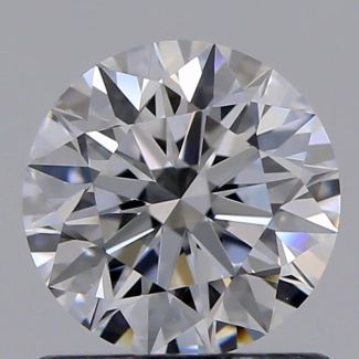 0.85 Carat Round D VVS2 EX GIA Natural Diamond