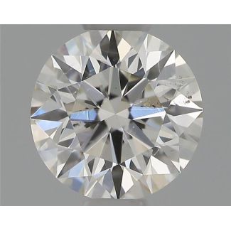 0.50 Carat Round H SI1 EX VG GIA Natural Diamond