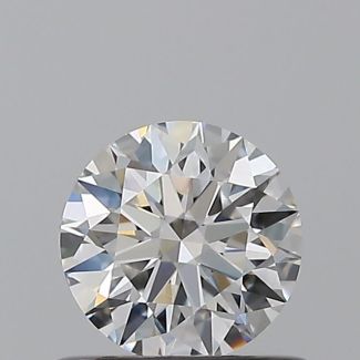 0.56 Carat Round E VVS2 EX GIA Natural Diamond