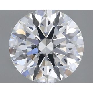 0.61 Carat Round F VVS2 EX GIA Natural Diamond