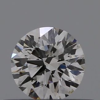 0.32 Carat Round H SI1 EX GIA Natural Diamond