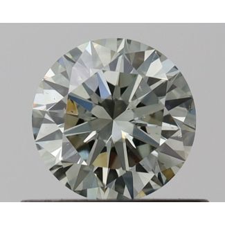 0.51 Carat Round Fancy Dark  Gray SI1 VG GIA Natural Diamond