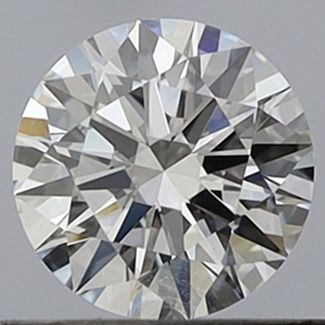 0.42 Carat Round D VVS2 EX GIA Natural Diamond