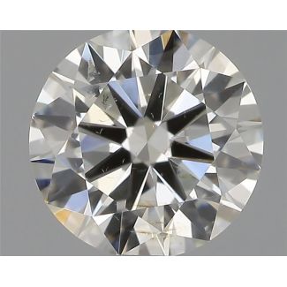 0.50 Carat Round H SI2 EX IGI Natural Diamond