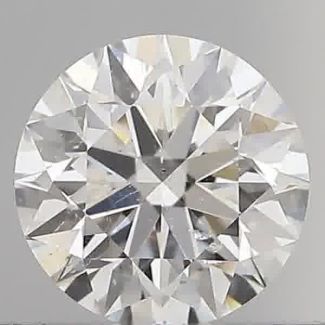 0.50 Carat Round H SI2 EX GIA Natural Diamond