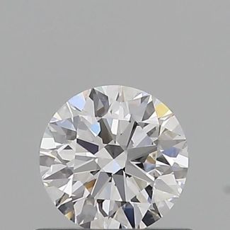 0.52 Carat Round D VVS2 EX GIA Natural Diamond