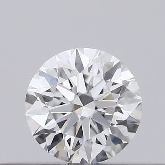 0.19 Carat Round D VVS2 EX GIA Natural Diamond