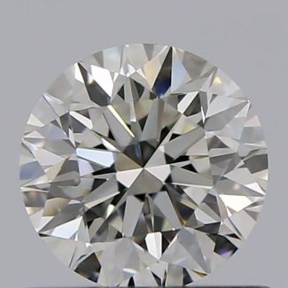 0.60 Carat Round I VVS1 VG EX GIA Natural Diamond