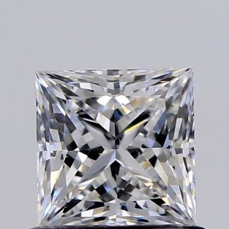 0.70 Carat Princess E SI1 - EX GIA Natural Diamond