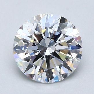 1.5 Carat Round D VS2 EX GIA Natural Diamond