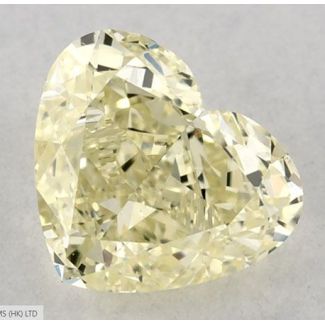 0.7 Carat Heart Fancy Yellow VS2 - VG GIA Natural Diamond