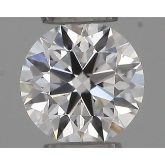 0.18 Carat Round D VVS2 EX GIA Natural Diamond