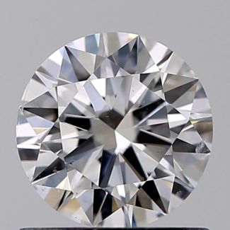 0.70 Carat Round F SI1 EX GIA Natural Diamond