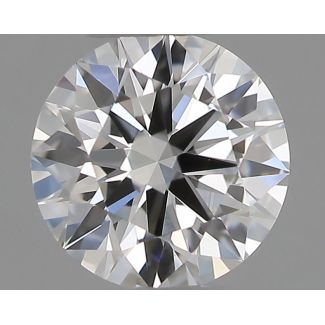 0.46 Carat Round F VVS2 VG EX GIA Natural Diamond