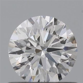 0.57 Carat Round E VVS1 EX GIA Natural Diamond