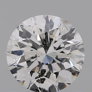 0.70 Carat Round E I2 VG EX GIA Natural Diamond