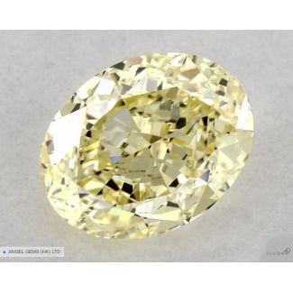 1.12 Carat Oval Fancy Yellow IF - EX VG GIA Natural Diamond